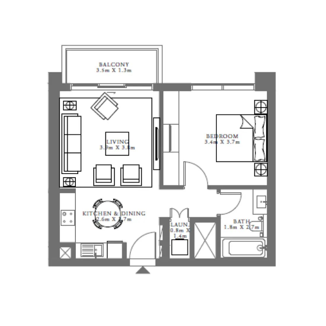 1 Bedroom in Lime Gardens
