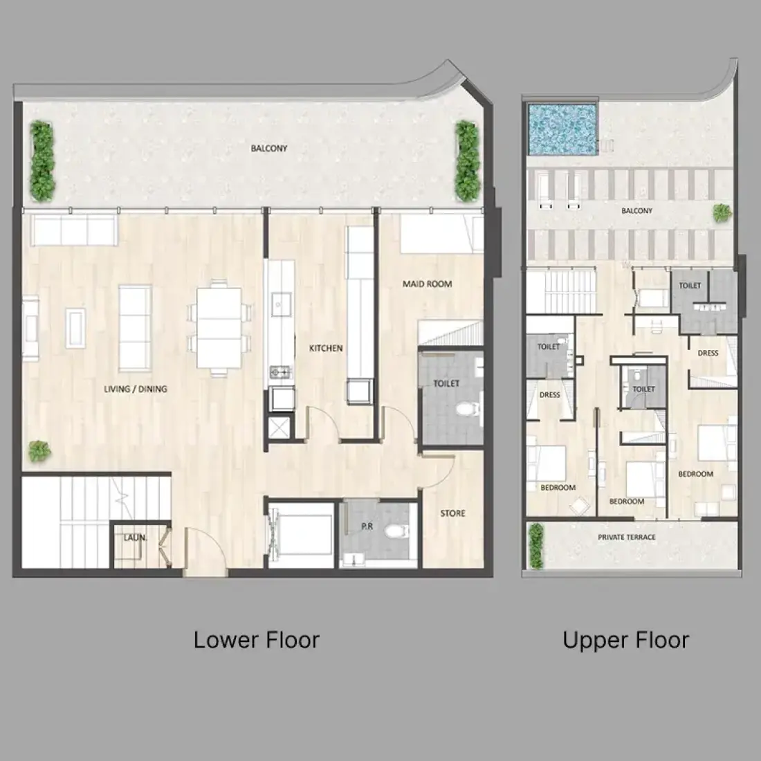 3 Bedrooms in Barari Palace
