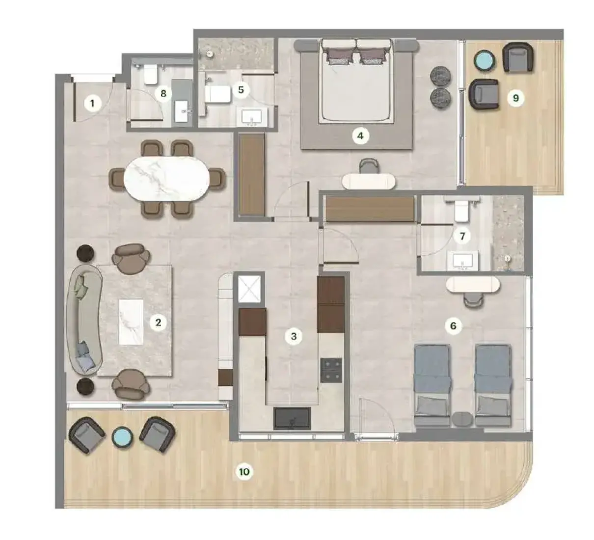 2 Bedrooms in Parkgreen Residences
