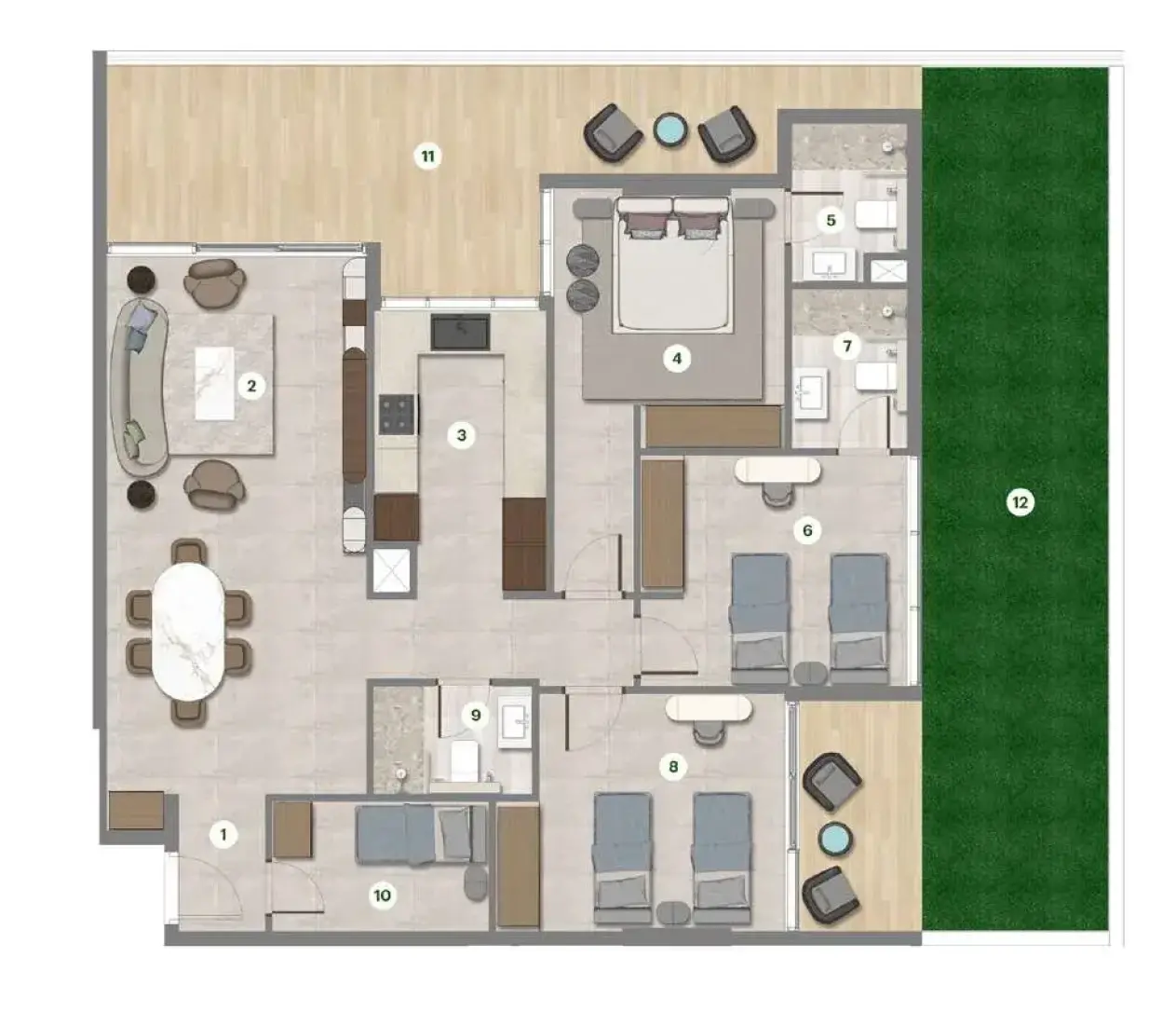 3 Bedrooms in Parkgreen Residences