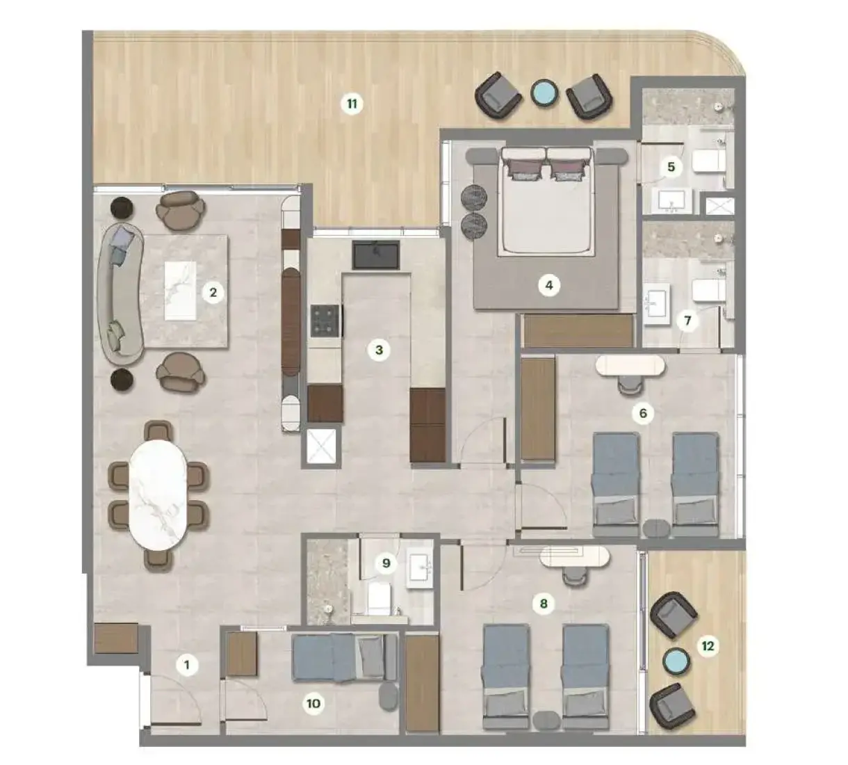 3 Bedrooms in Parkgreen Residences