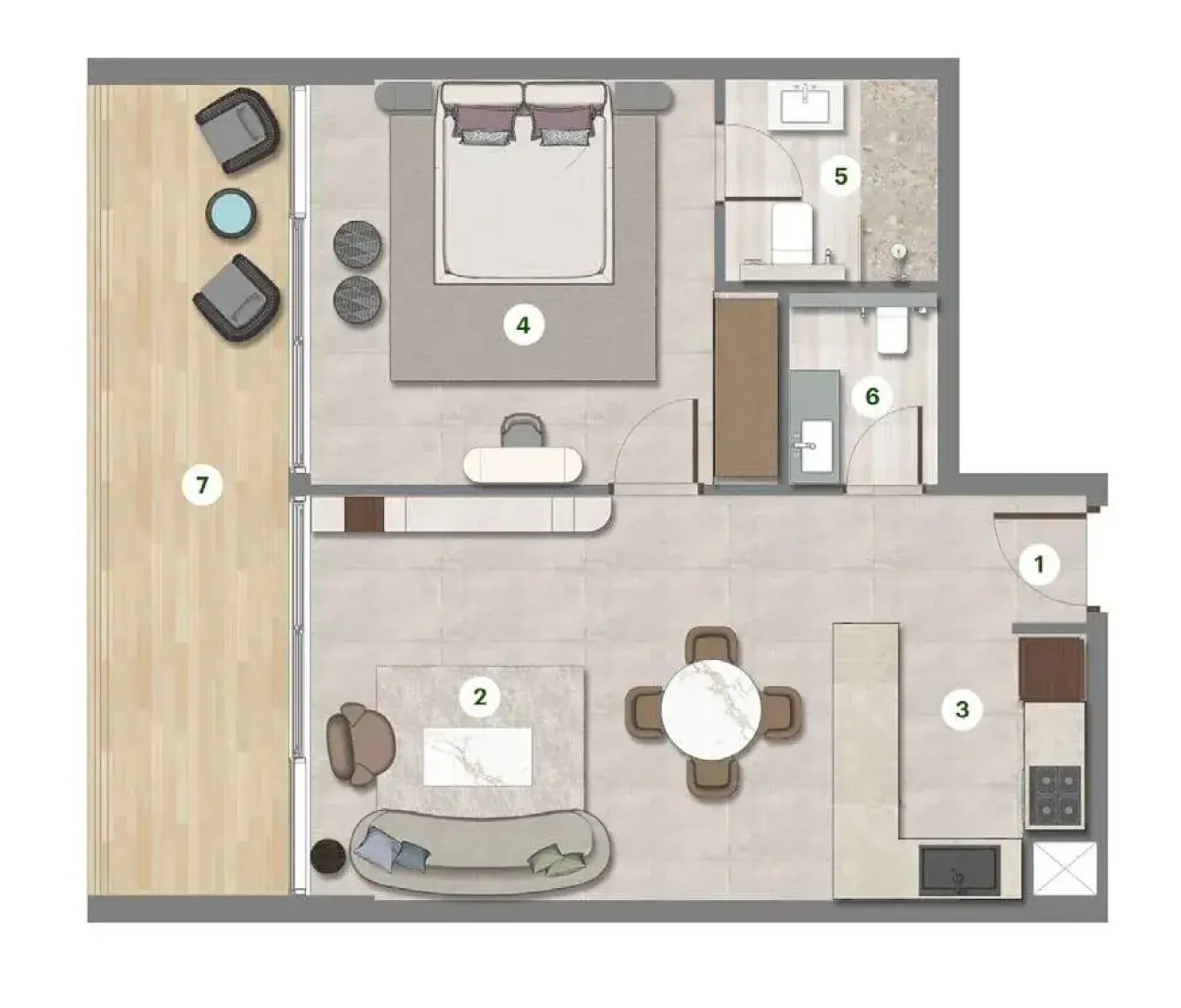 1 Bedroom in Parkgreen Residences