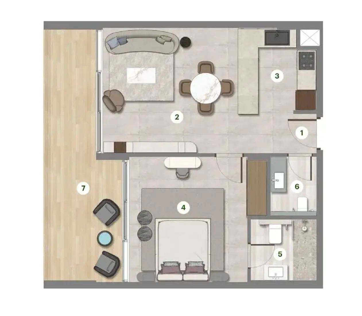 1 Bedroom in Parkgreen Residences