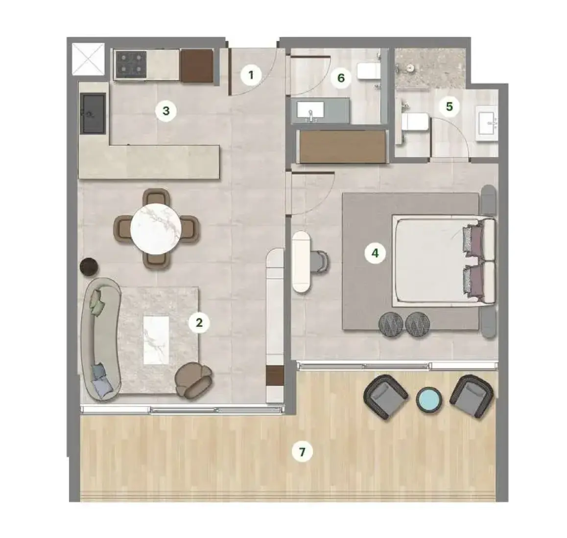 1 Bedroom in Parkgreen Residences
