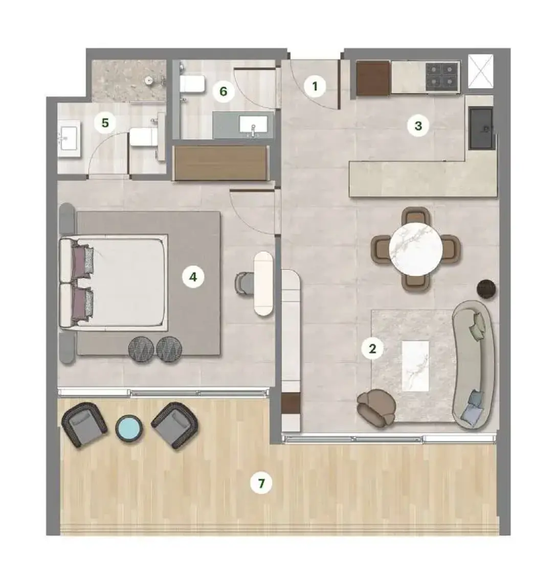 1 Bedroom in Parkgreen Residences