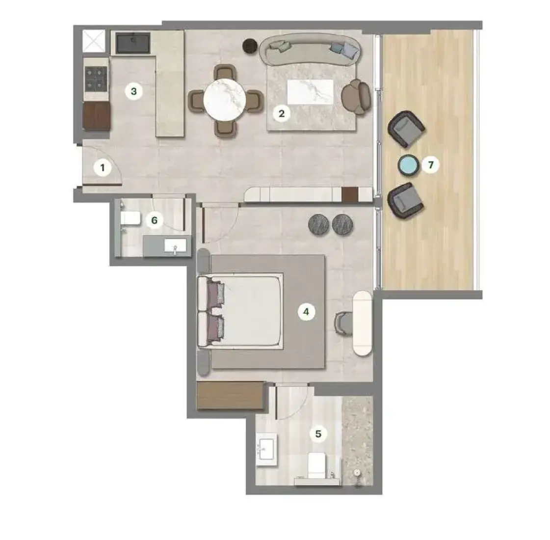 1 Bedroom in Parkgreen Residences