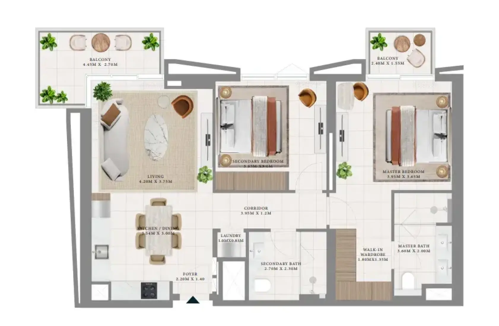 2 Bedrooms in Hillsedge