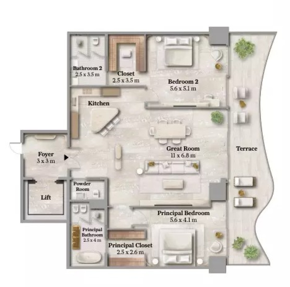2 Bedroom