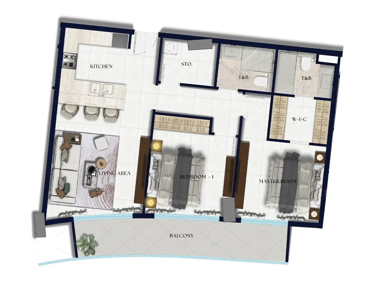 2 Bedrooms in Xenia Residence