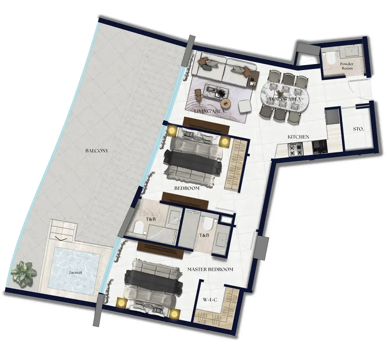 2 Bedrooms in Xenia Residence