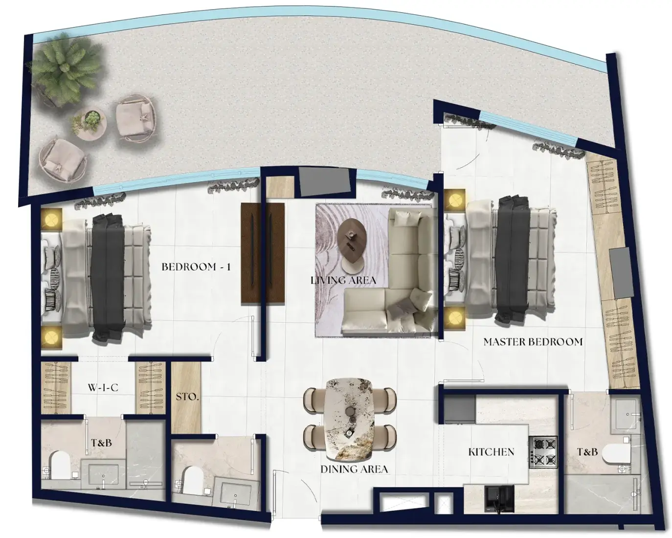 2 Bedrooms in Xenia Residence