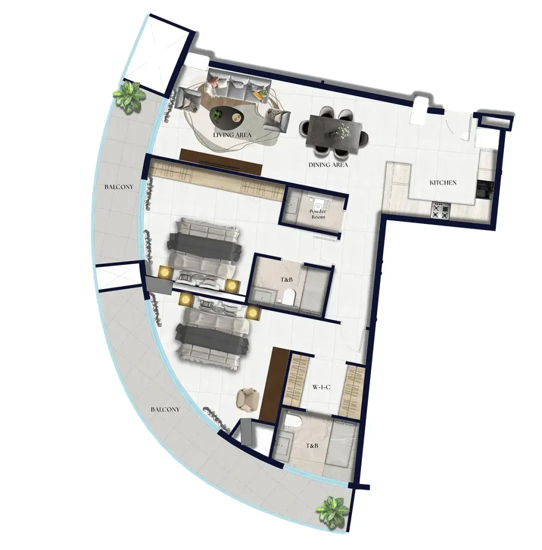 2 Bedrooms in Xenia Residence