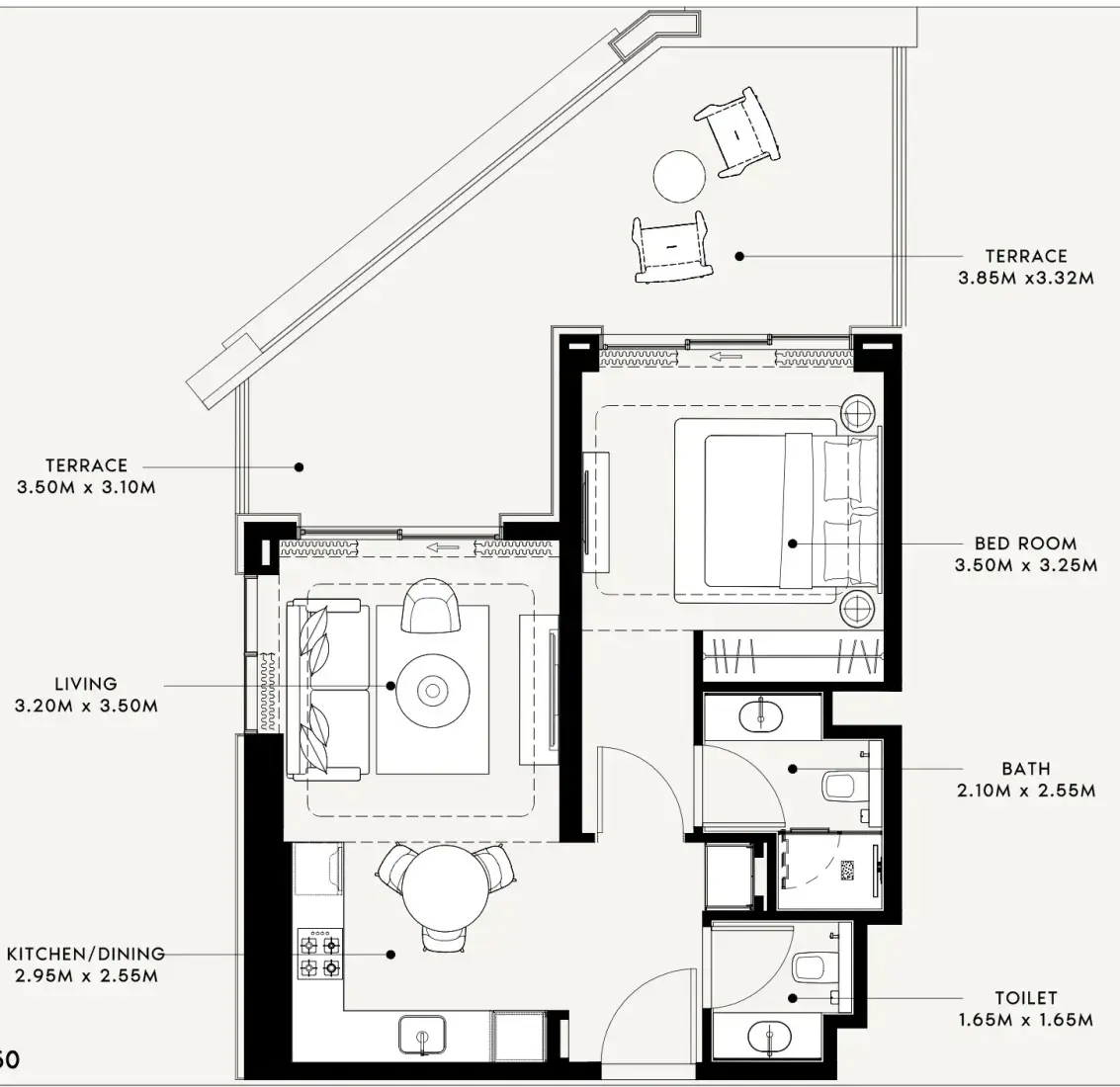 1 Bedroom in Riviera 60