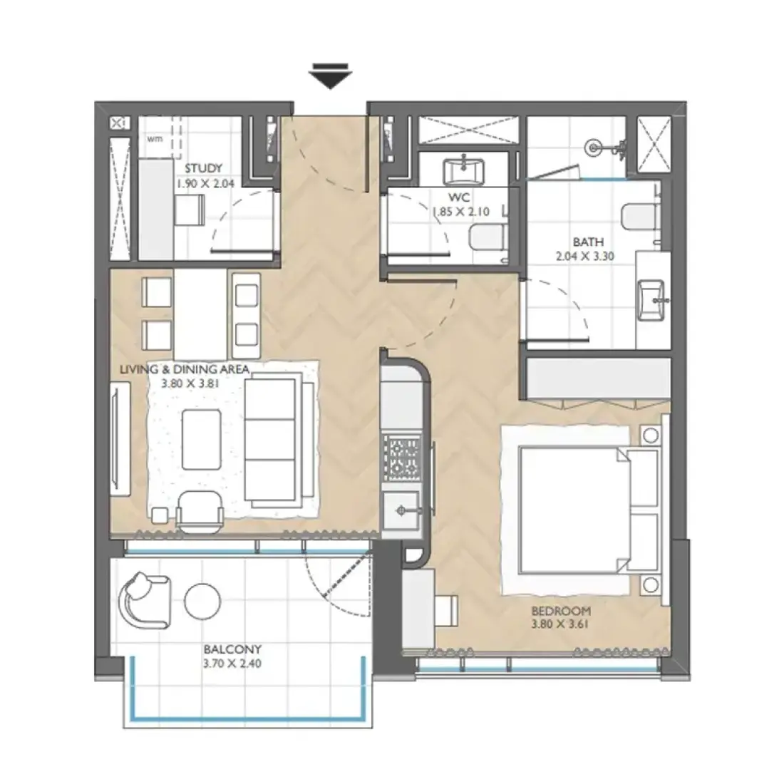 1 Bedroom in The Collective