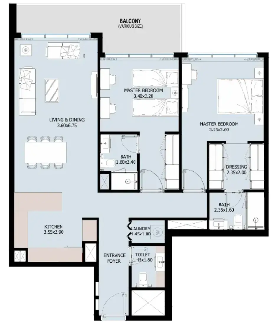 2 Bedrooms in Verdana IX