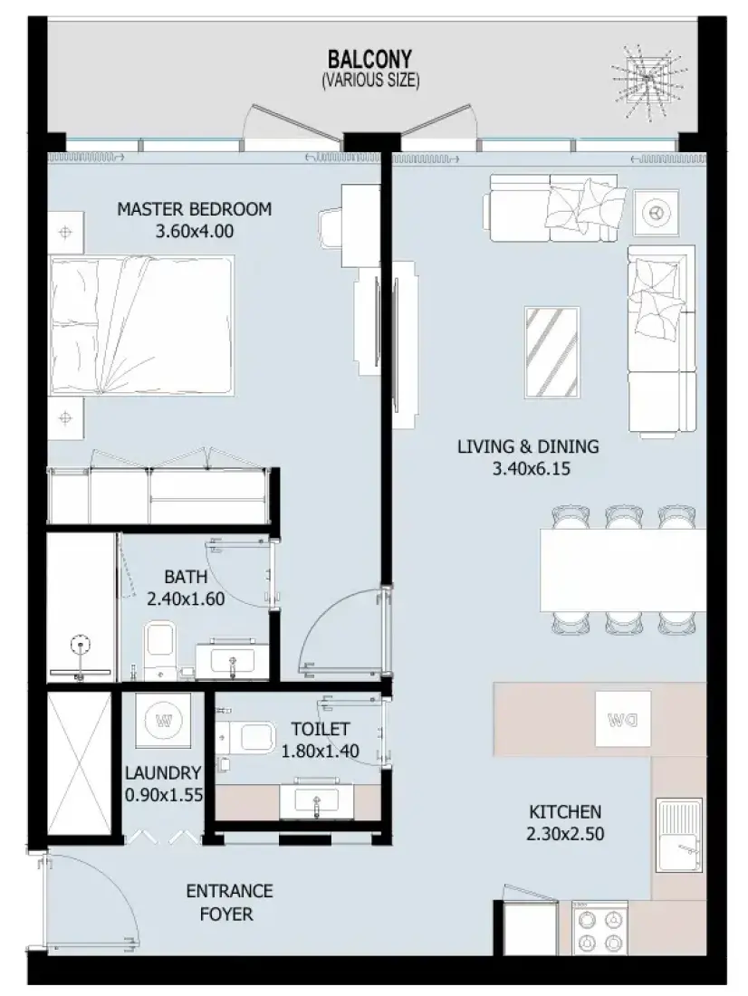 1 Bedroom in Verdana IX
