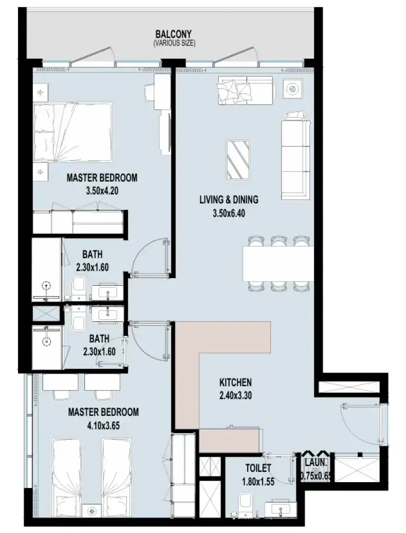 2 Bedrooms in Verdana IX