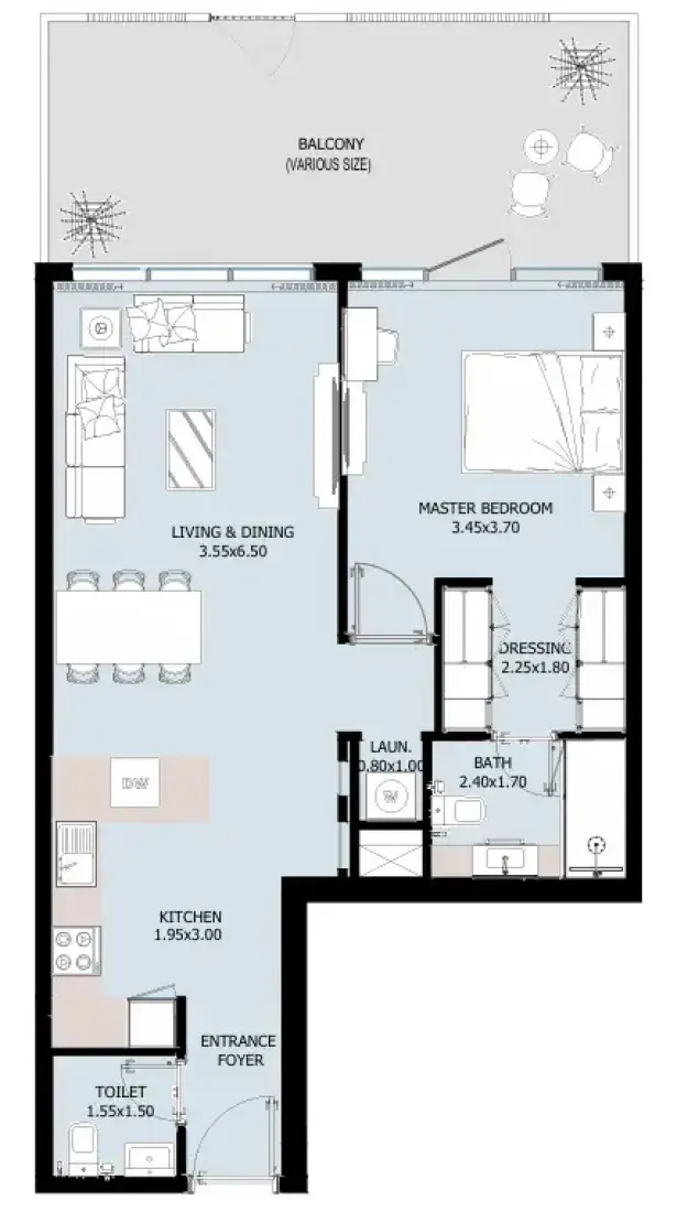 1 Bedroom in Verdana IX