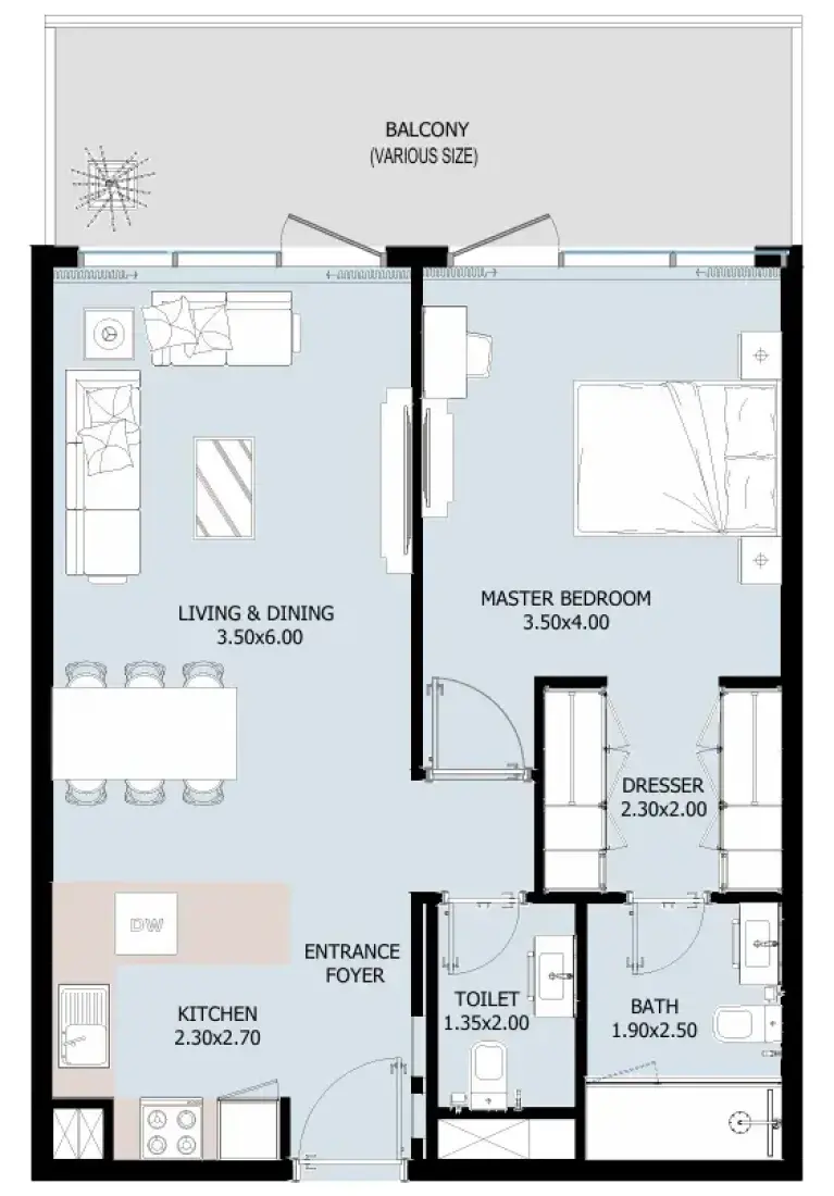 1 Bedroom in Verdana IX