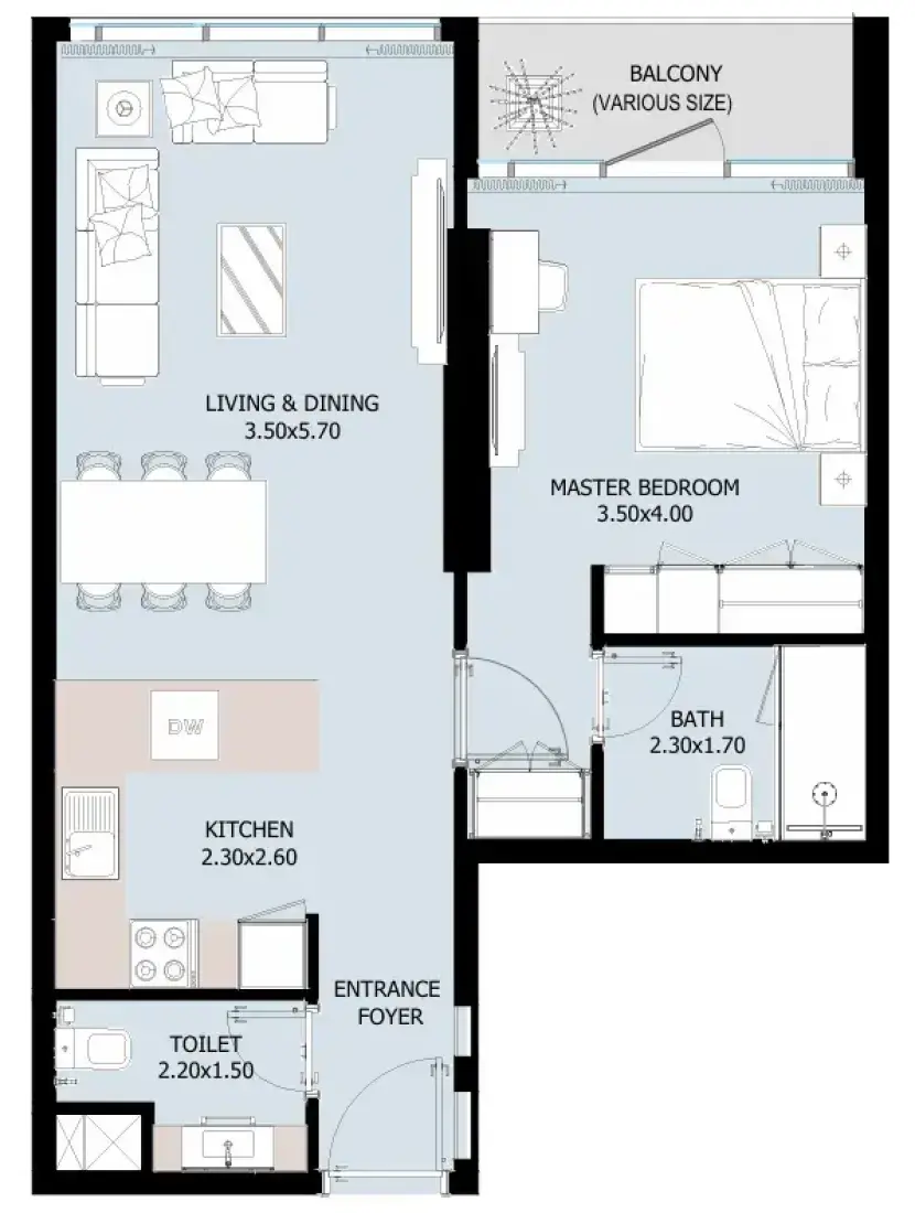 1 Bedroom in Verdana IX