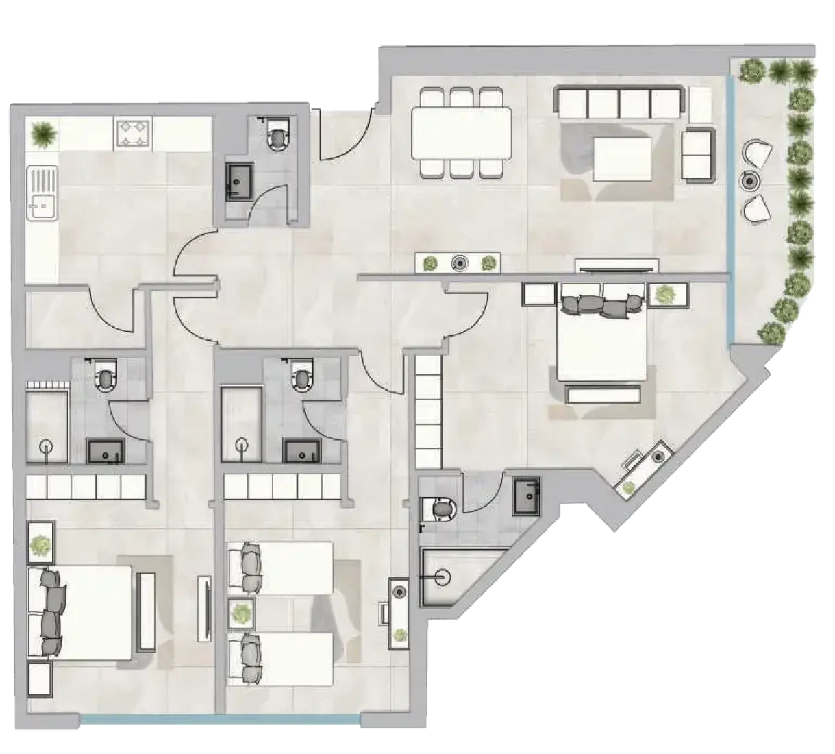 3 Bedrooms in Infinity Tower