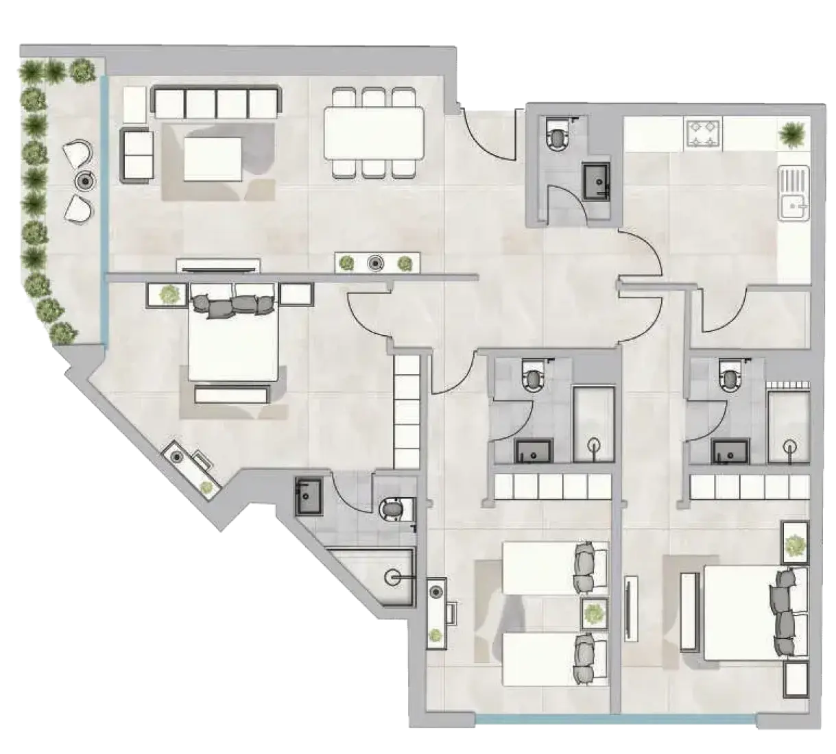 3 Bedrooms in Infinity Tower
