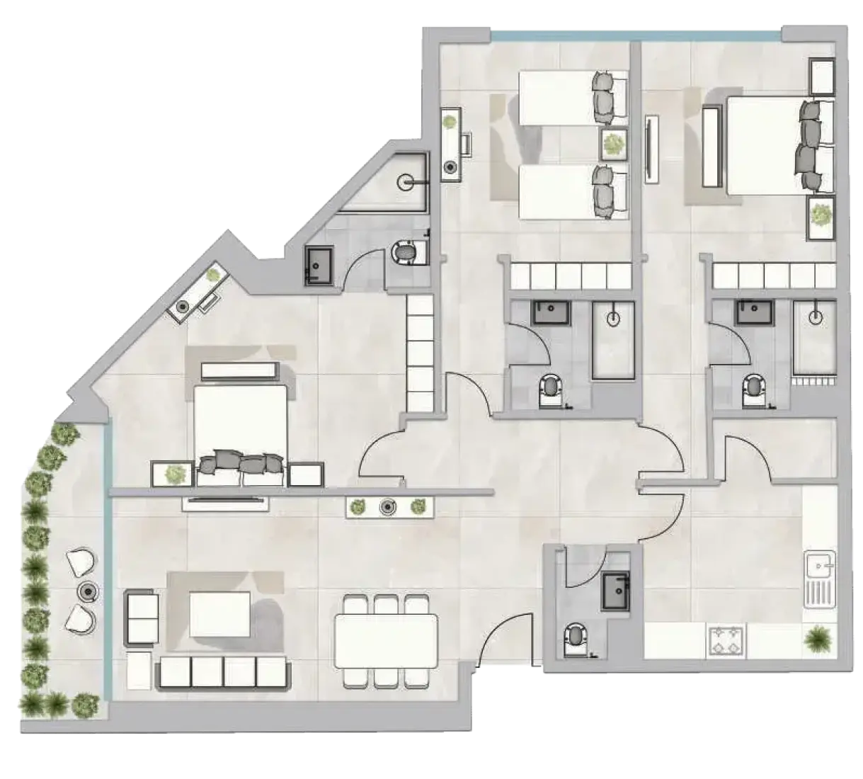 3 Bedrooms in Infinity Tower