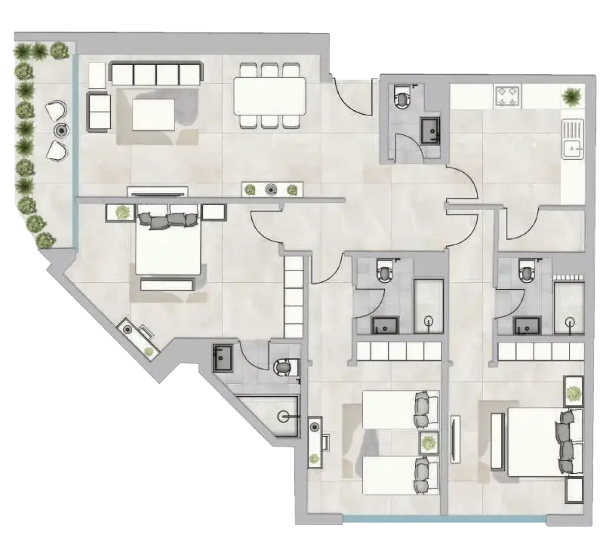 3 Bedrooms in Infinity Tower