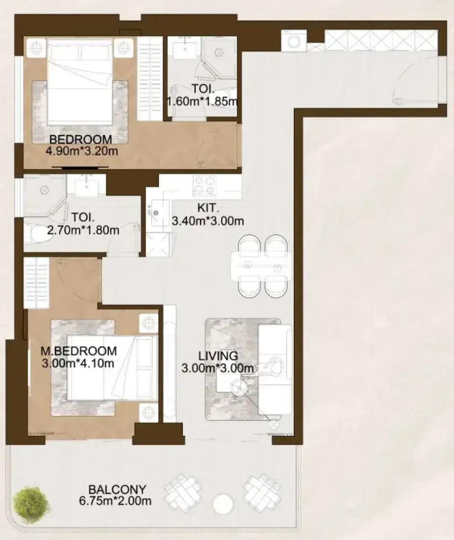 2 Bedrooms in Sports View 2