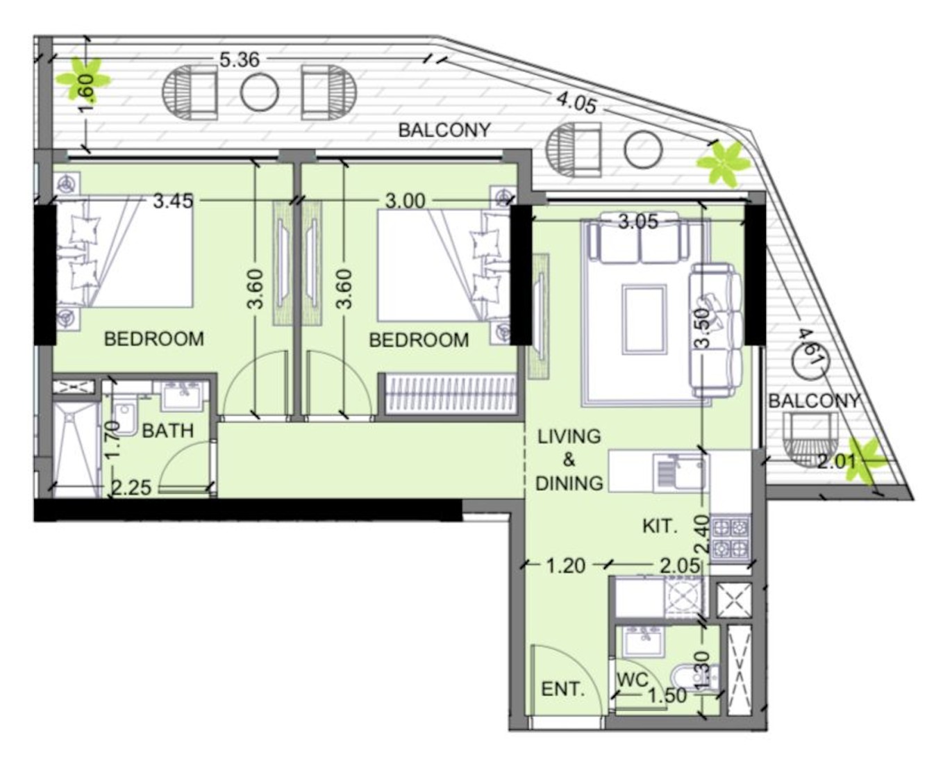 2 Bedrooms in Celesto 2