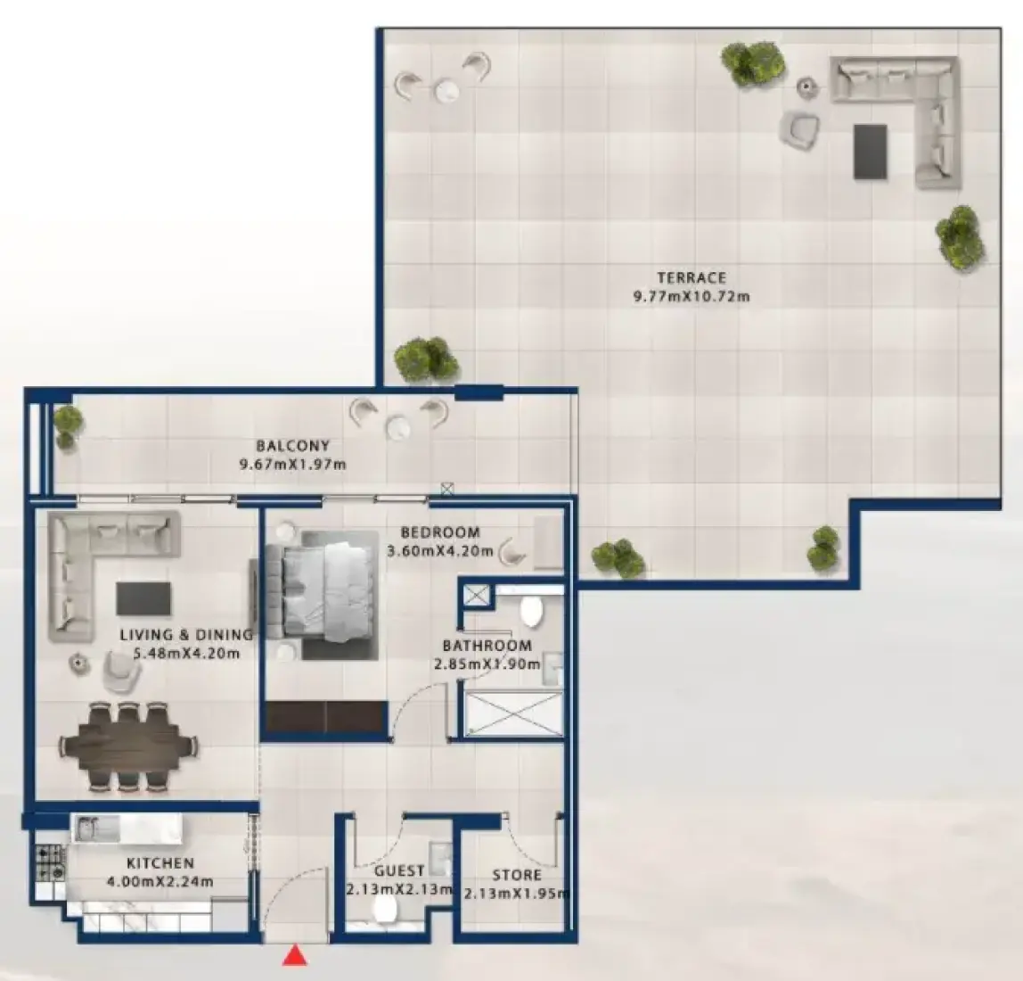 1 Bedroom in Asayel Apartments at MJL