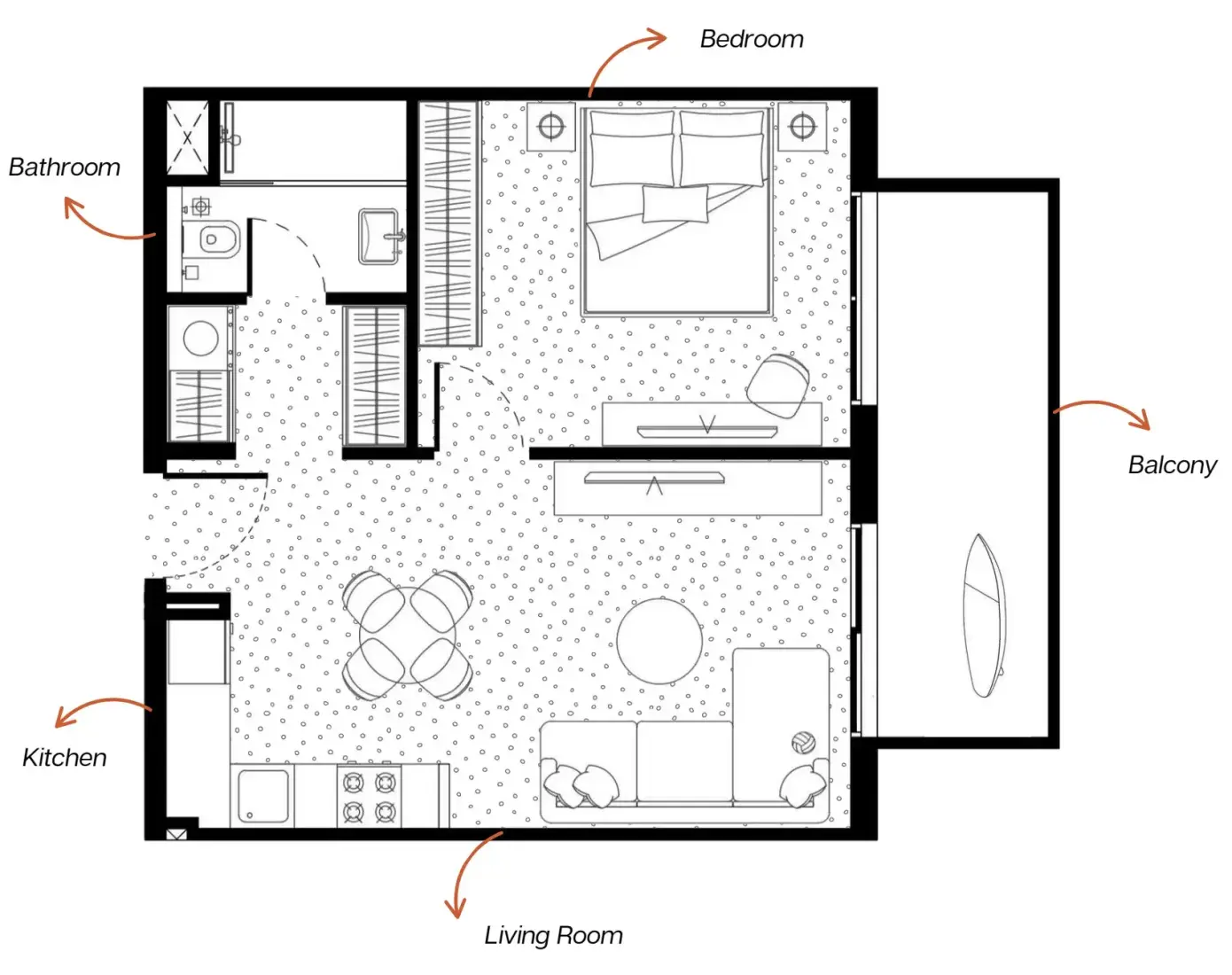 1 Bedroom in MetroPoint