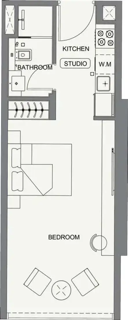 Studio in Binghatti Cullinan