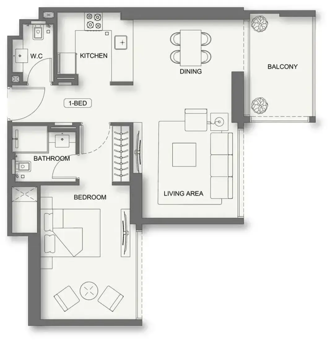 1 Bedroom in Binghatti Cullinan