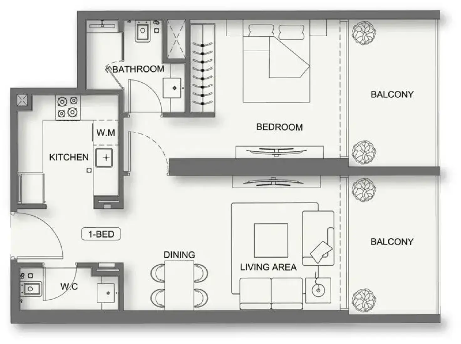1 Bedroom in Binghatti Cullinan