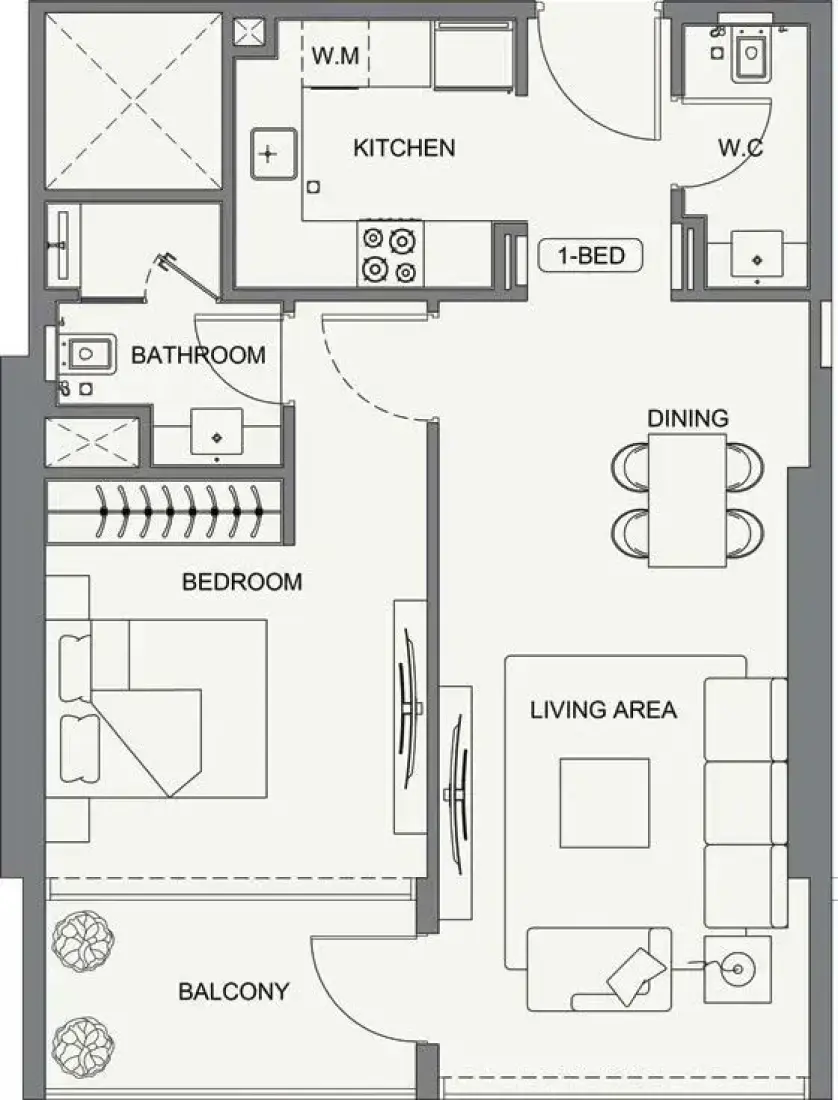 1 Bedroom in Binghatti Cullinan