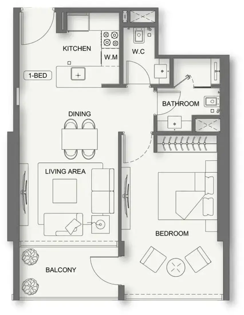 1 Bedroom in Binghatti Cullinan