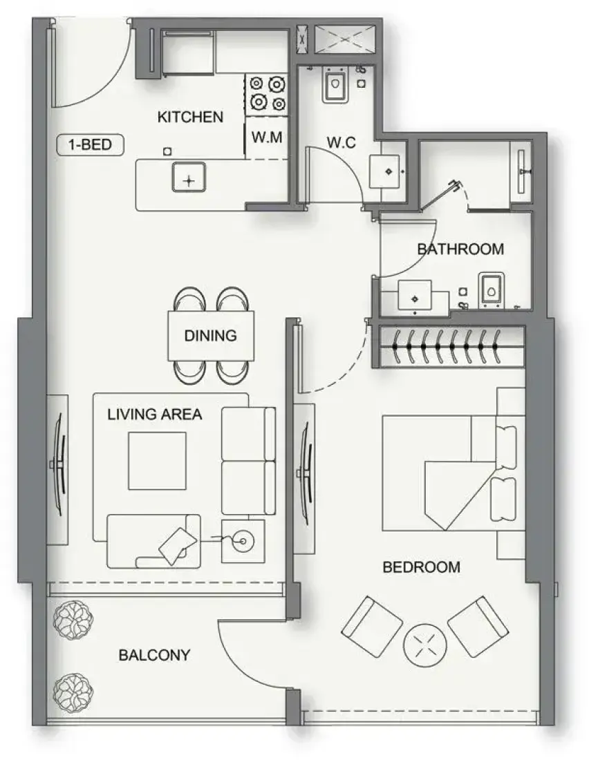 1 Bedroom in Binghatti Cullinan