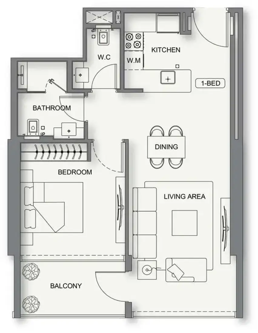 1 Bedroom in Binghatti Cullinan