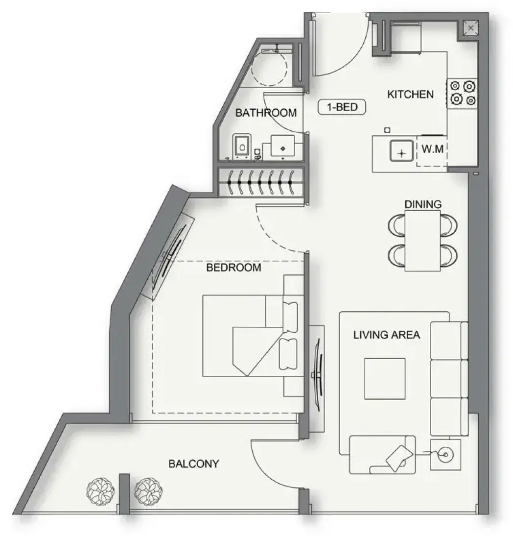 1 Bedroom in Binghatti Cullinan