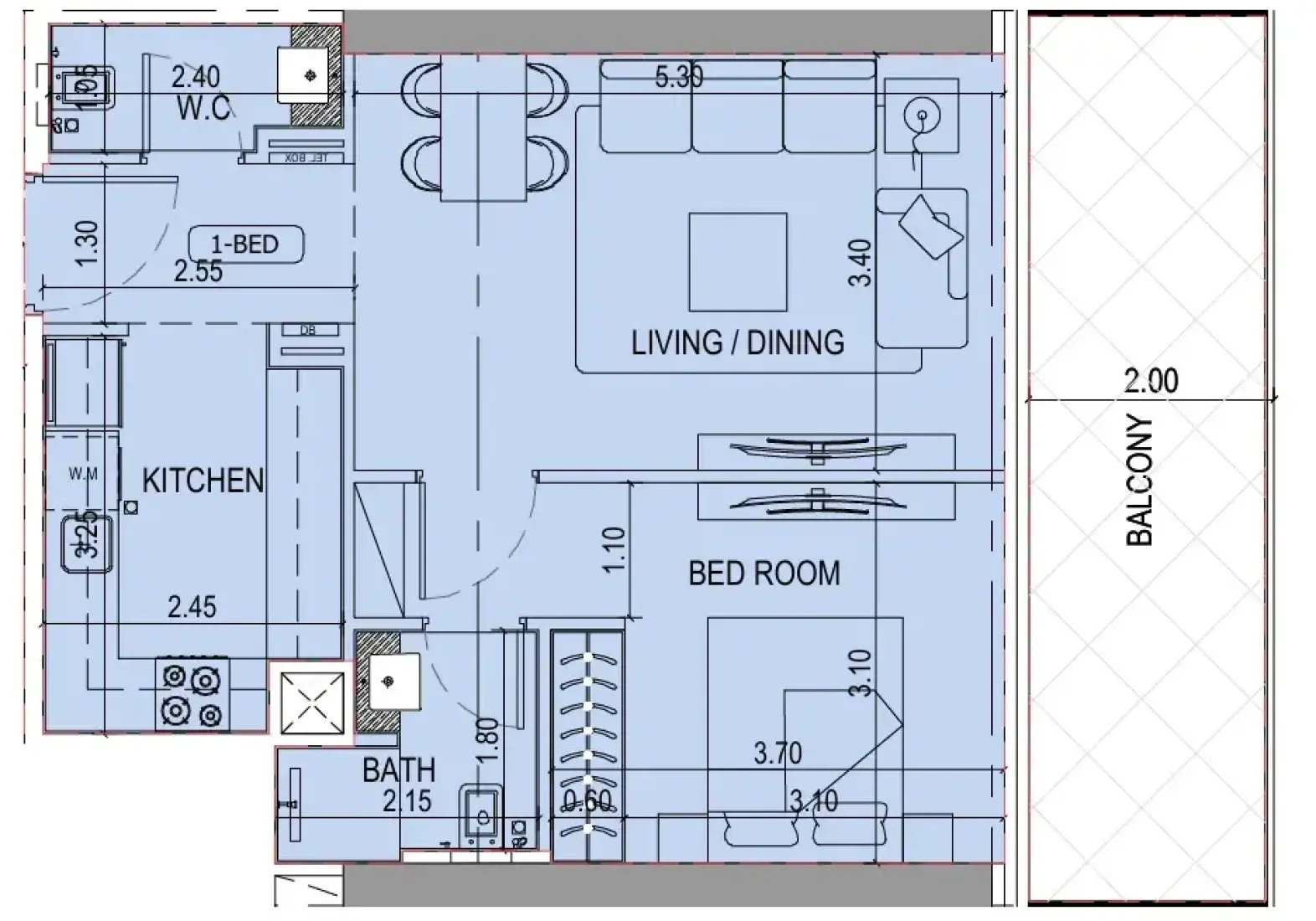 1 Bedroom in Binghatti Sky Terraces