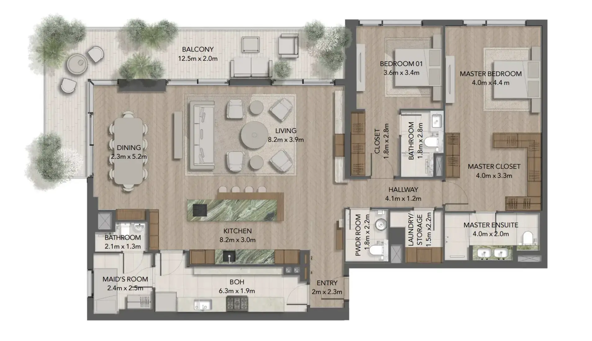 2 Bedrooms in Maravelle Residences