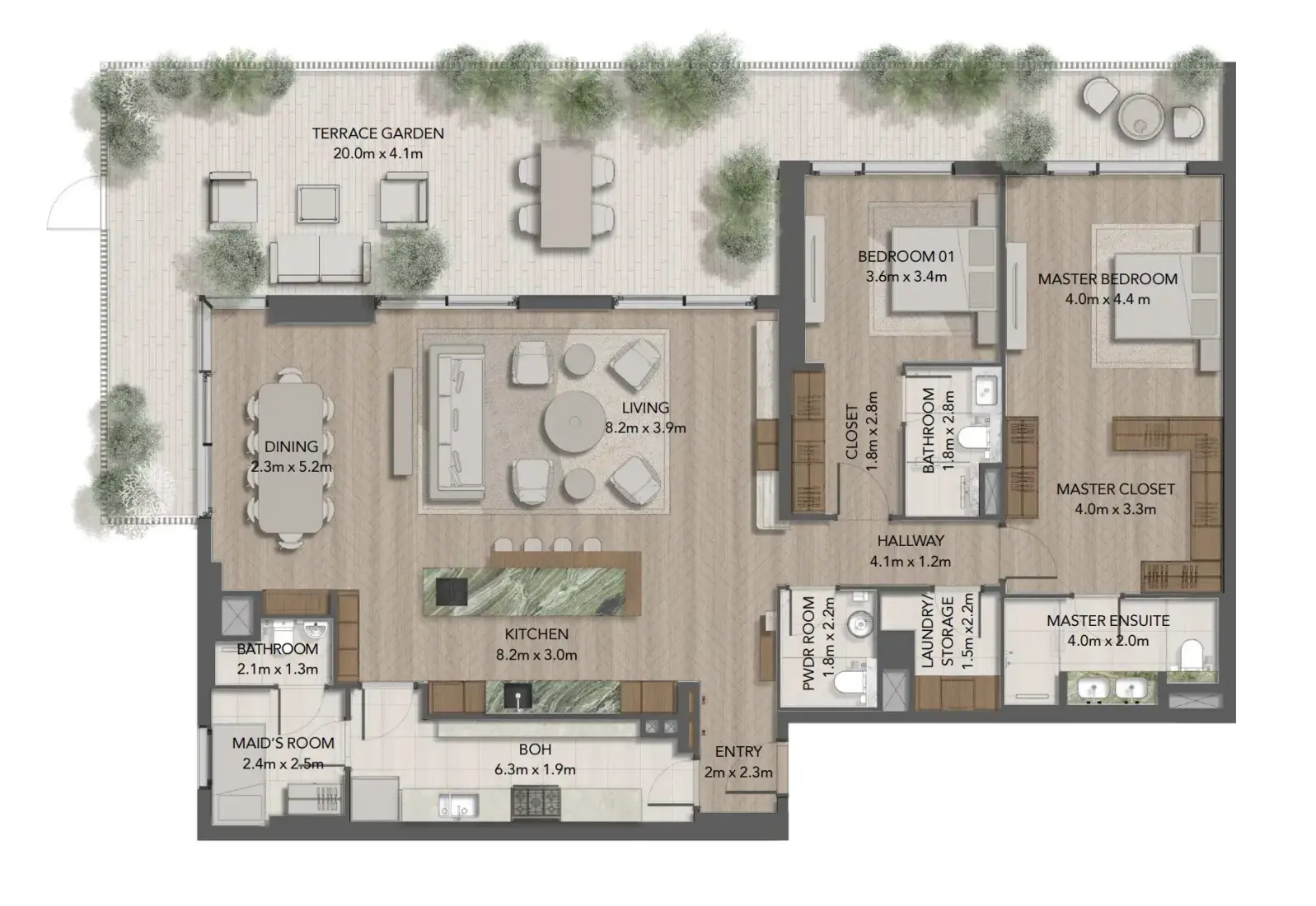 2 Bedrooms in Maravelle Residences