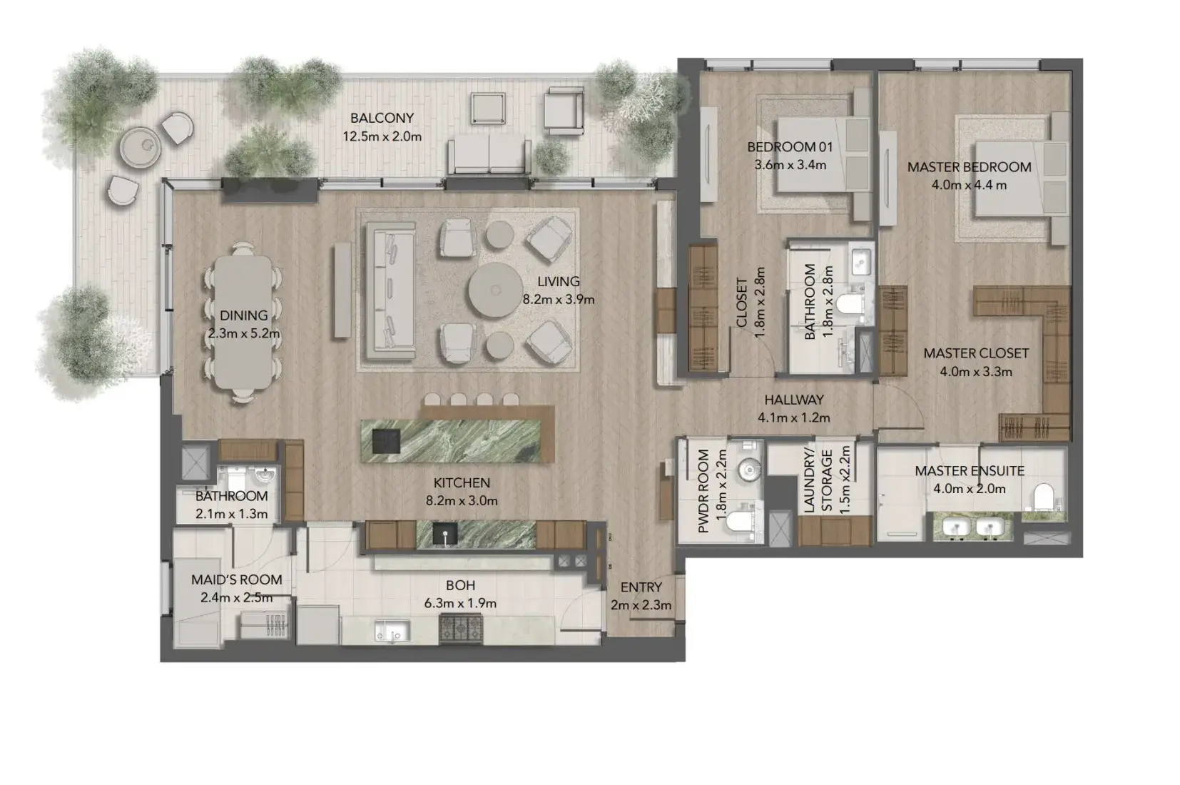 2 Bedrooms in Maravelle Residences