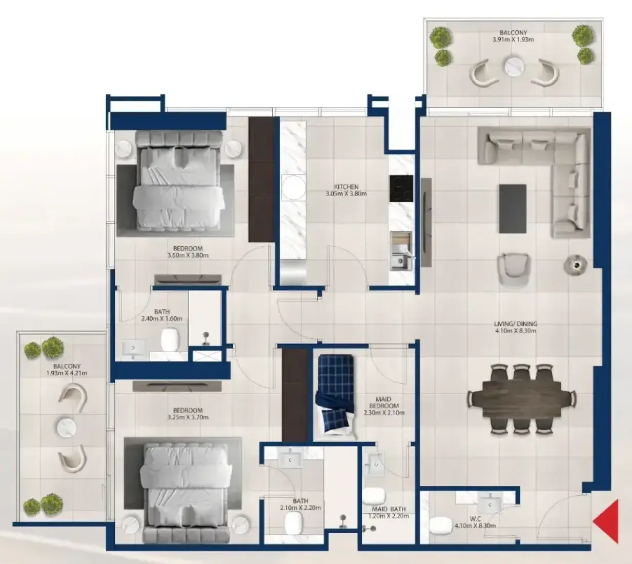 2 Bedrooms in Al Vista
