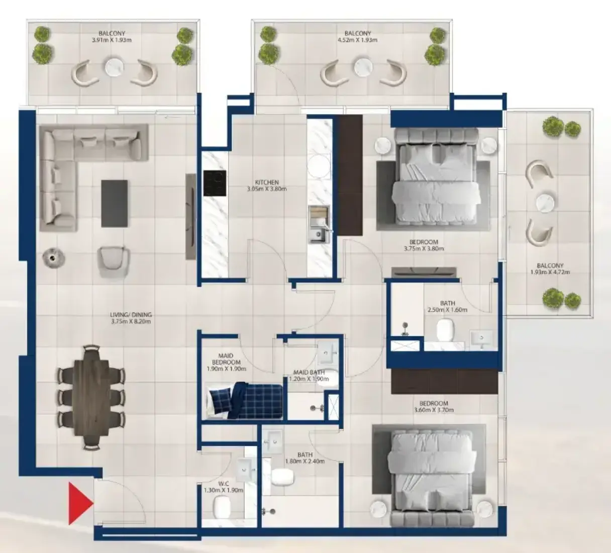 2 Bedrooms in Al Vista