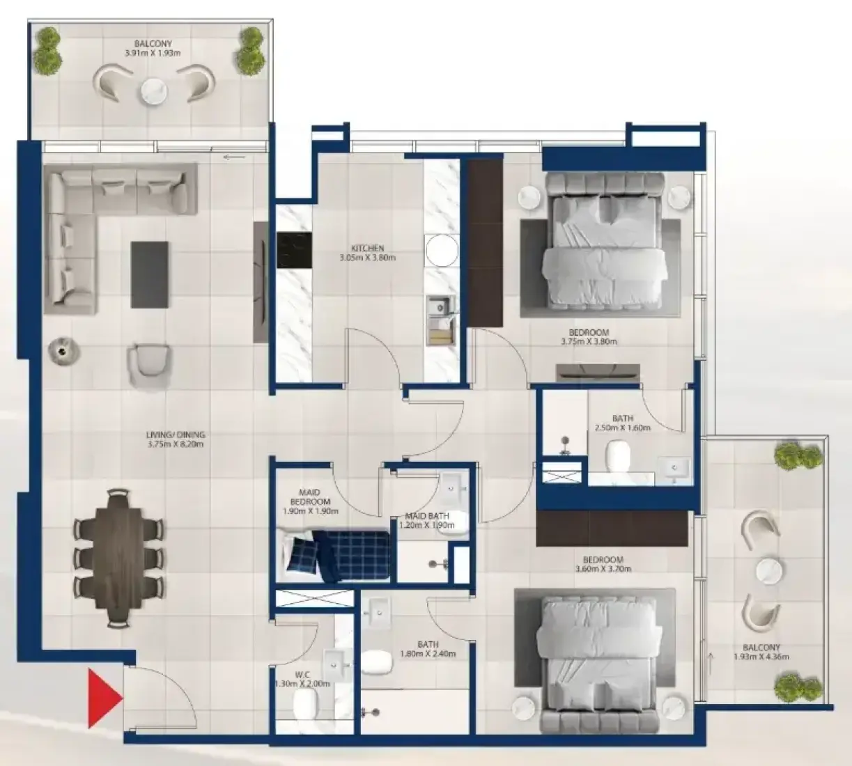 2 Bedrooms in Al Vista