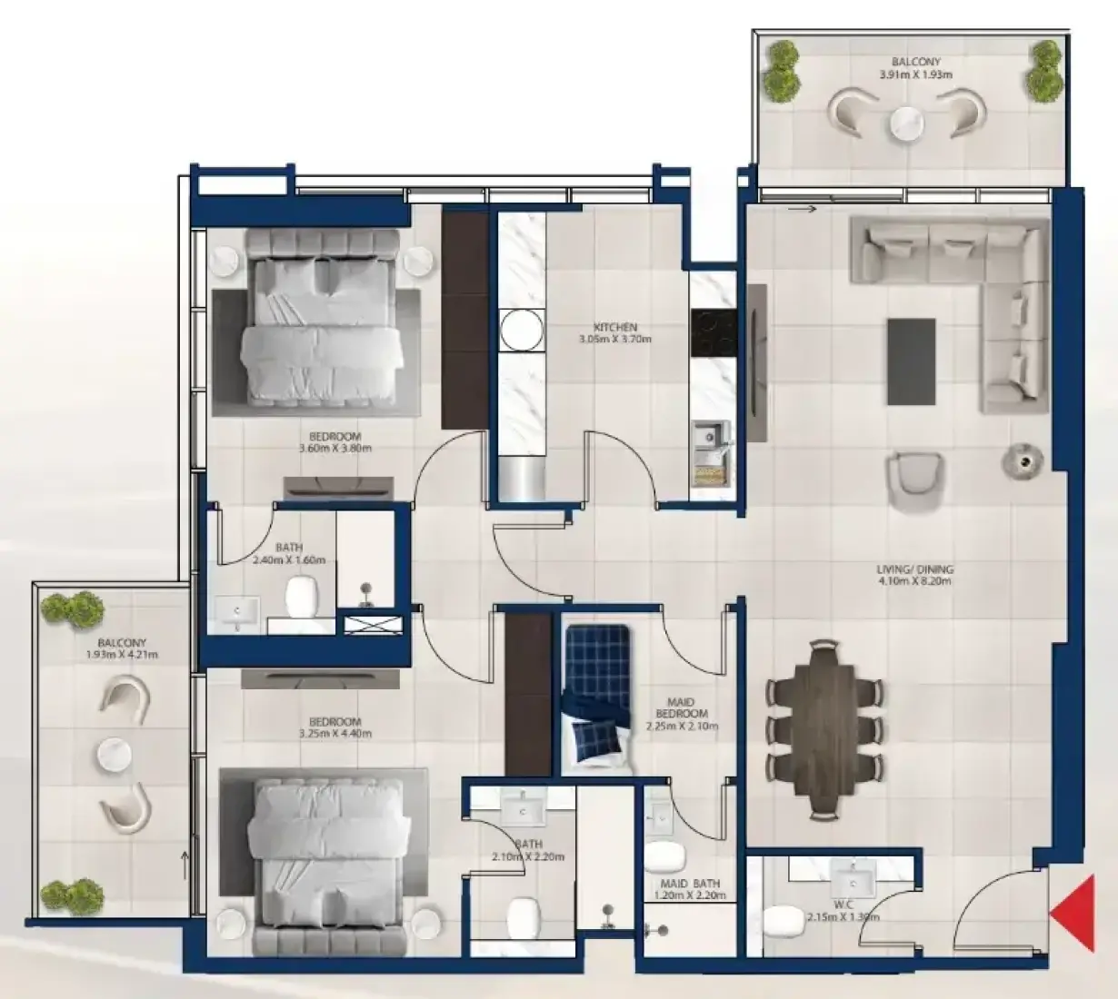 2 Bedrooms in Al Vista