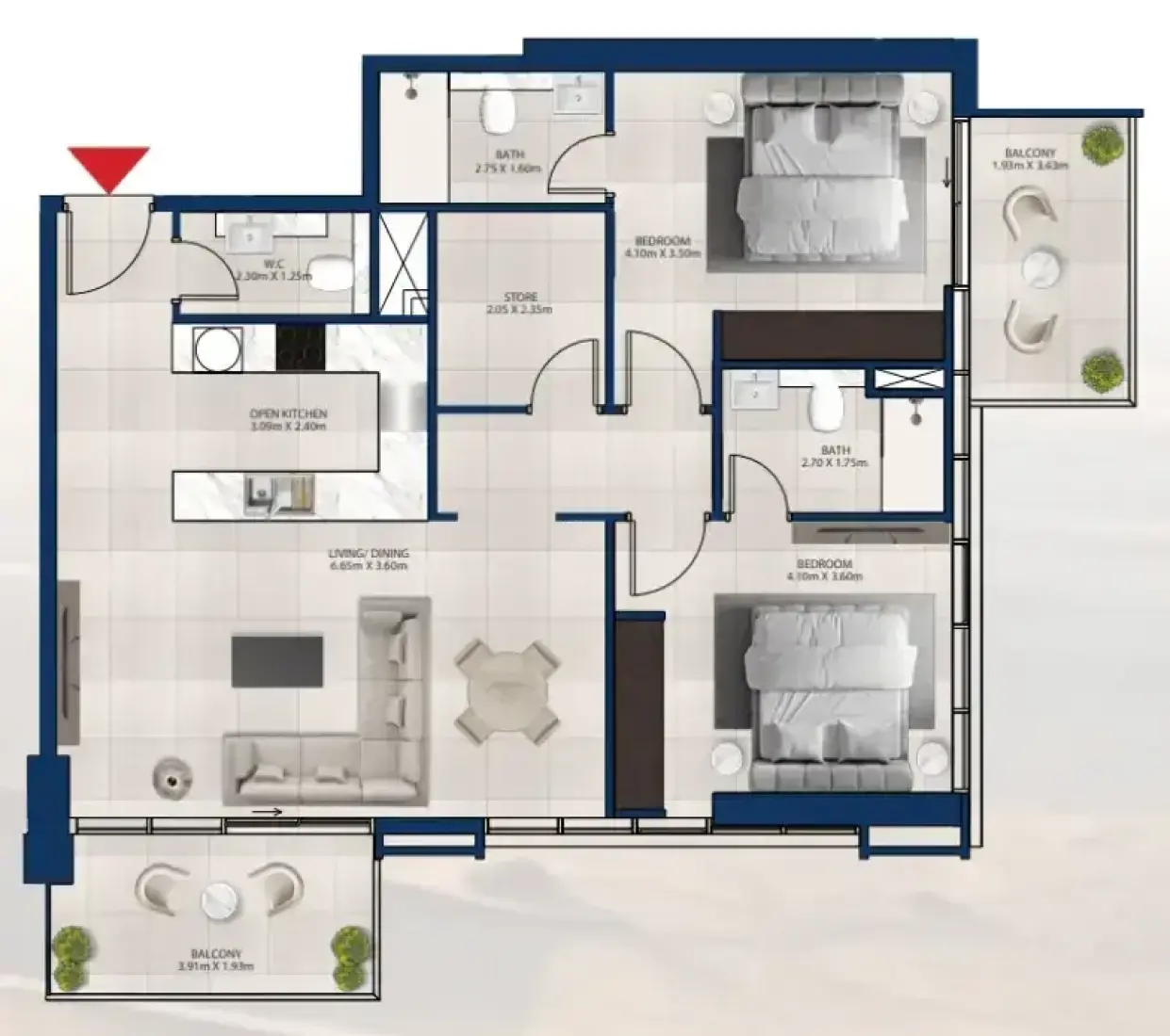 2 Bedrooms in Al Vista