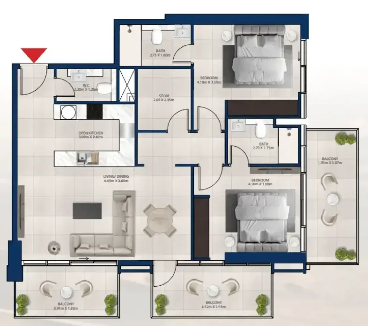 2 Bedrooms in Al Vista